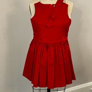 Crew Cuts Cotton Red Pleated Dress